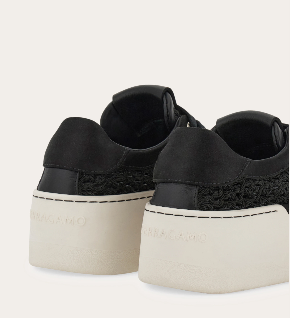  Giày Nữ Salvatore Ferragamo Wedge Sneaker 'Black' 