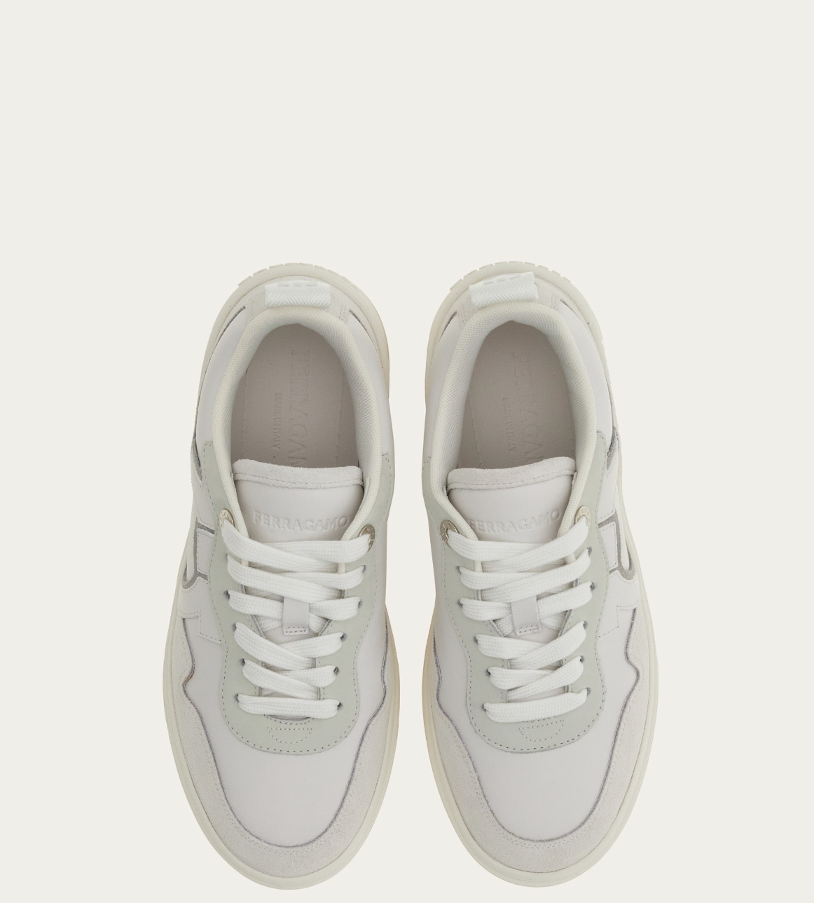  Giày Nữ Salvatore Ferragamo Gancini Sneaker 'White' 