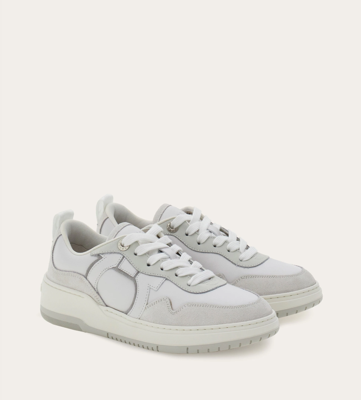  Giày Nữ Salvatore Ferragamo Gancini Sneaker 'White' 