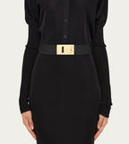  Thắt Lưng Nữ Salvatore Ferragamo Adjustable Hug Belt 'Black' 