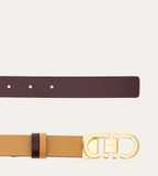 Thắt Lưng Nữ Salvatore Ferragamo Reversible Adjustable Gancini Belt 'Camel' 