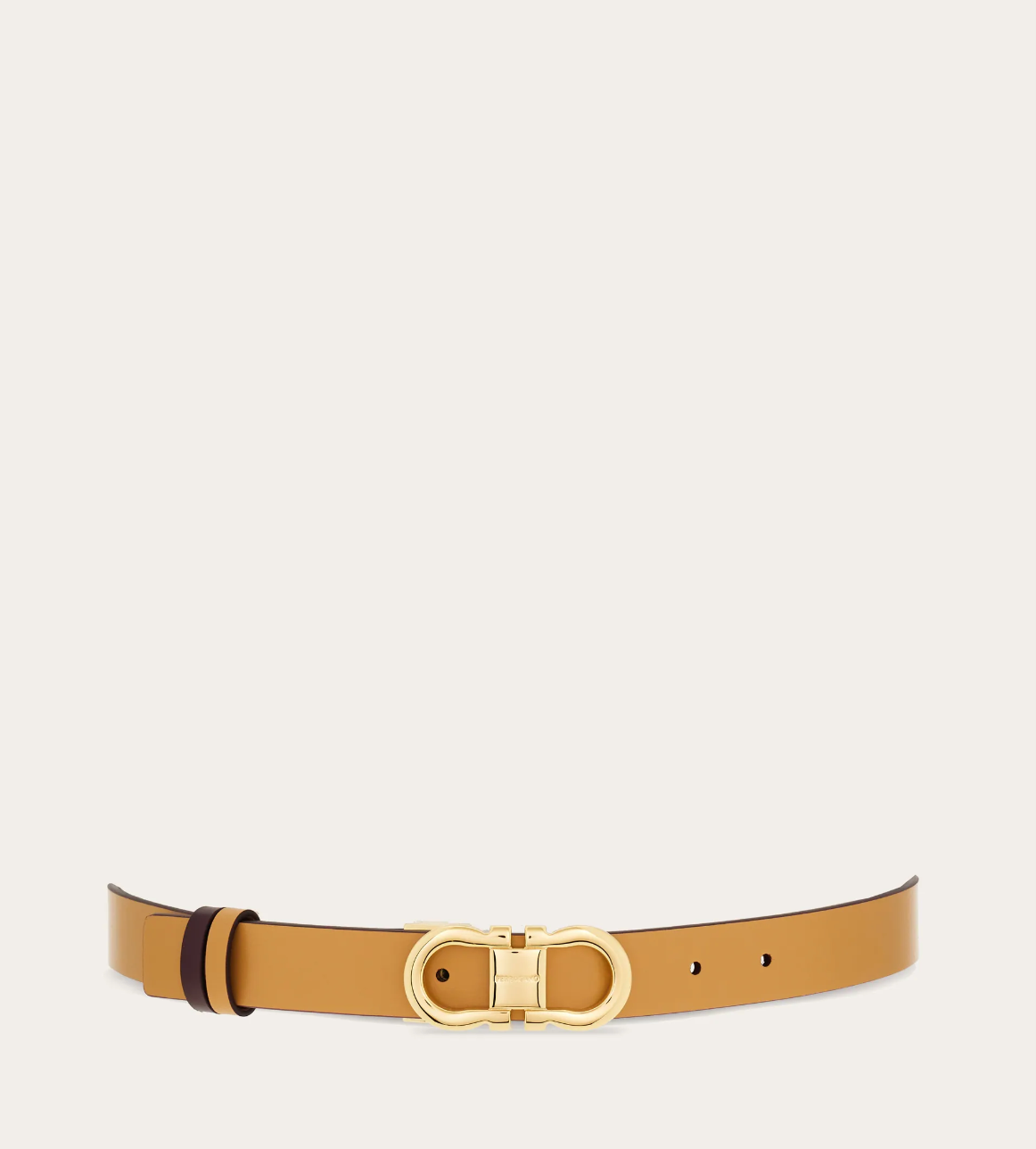  Thắt Lưng Nữ Salvatore Ferragamo Reversible Adjustable Gancini Belt 'Camel' 