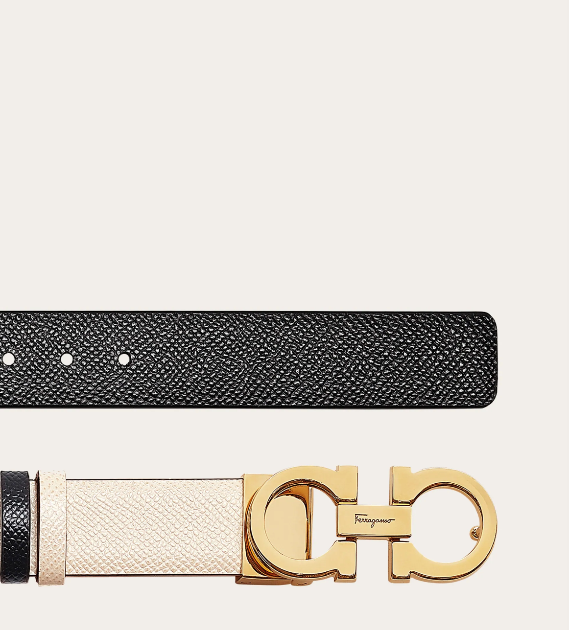  Thắt Lưng Nữ Salvatore Ferragamo Gancini Belt 'Bone' 