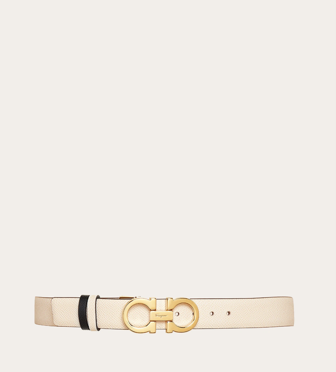  Thắt Lưng Nữ Salvatore Ferragamo Gancini Belt 'Bone' 
