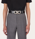 Thắt Lưng Nam Salvatore Ferragamo Gancini Belt 'Black' 