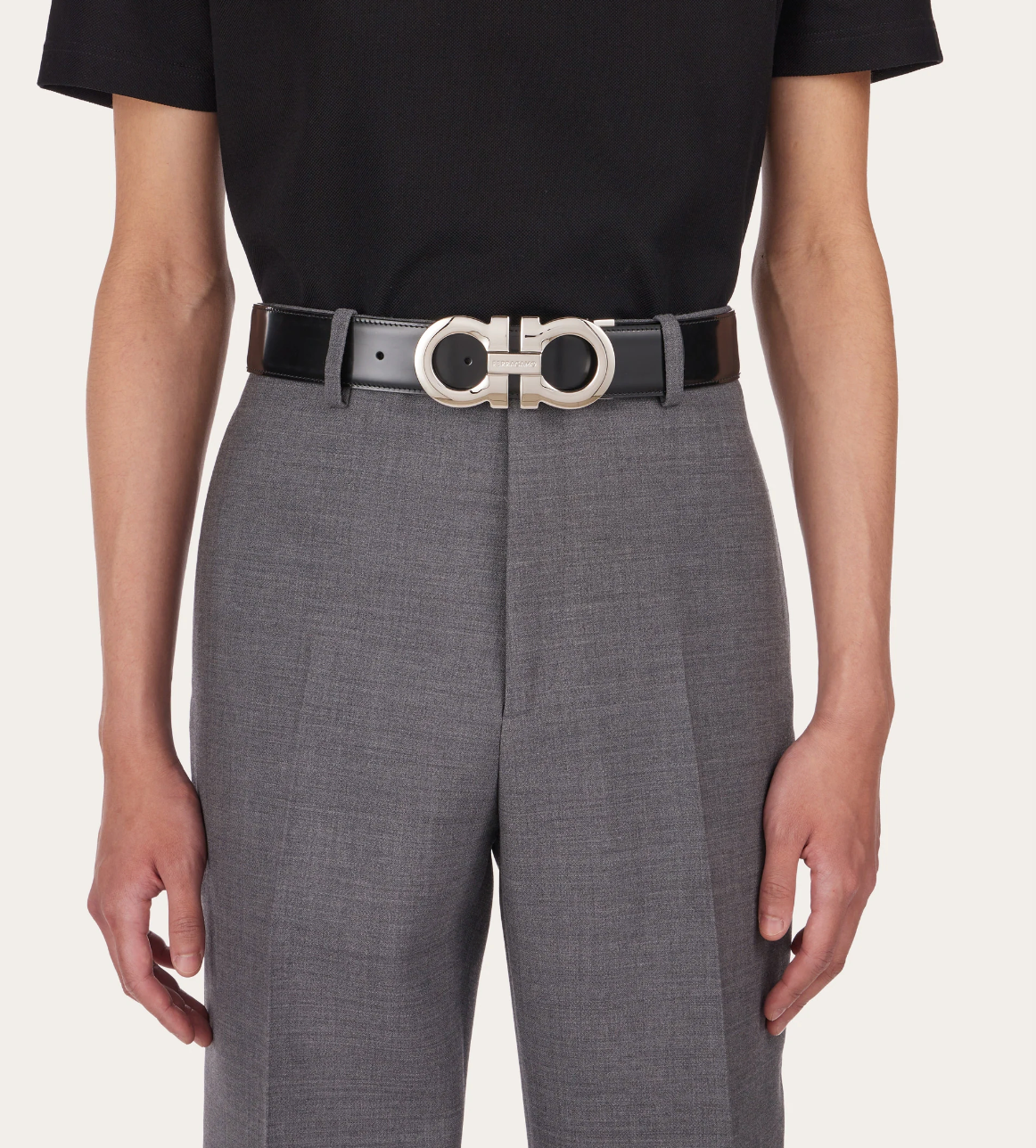  Thắt Lưng Nam Salvatore Ferragamo Gancini Belt 'Black' 