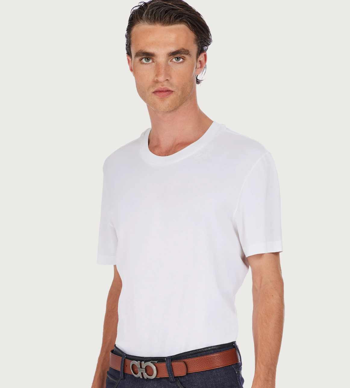  Thắt Lưng Nam Salvatore Ferragamo Gancini Belt 'Cappuccino' 