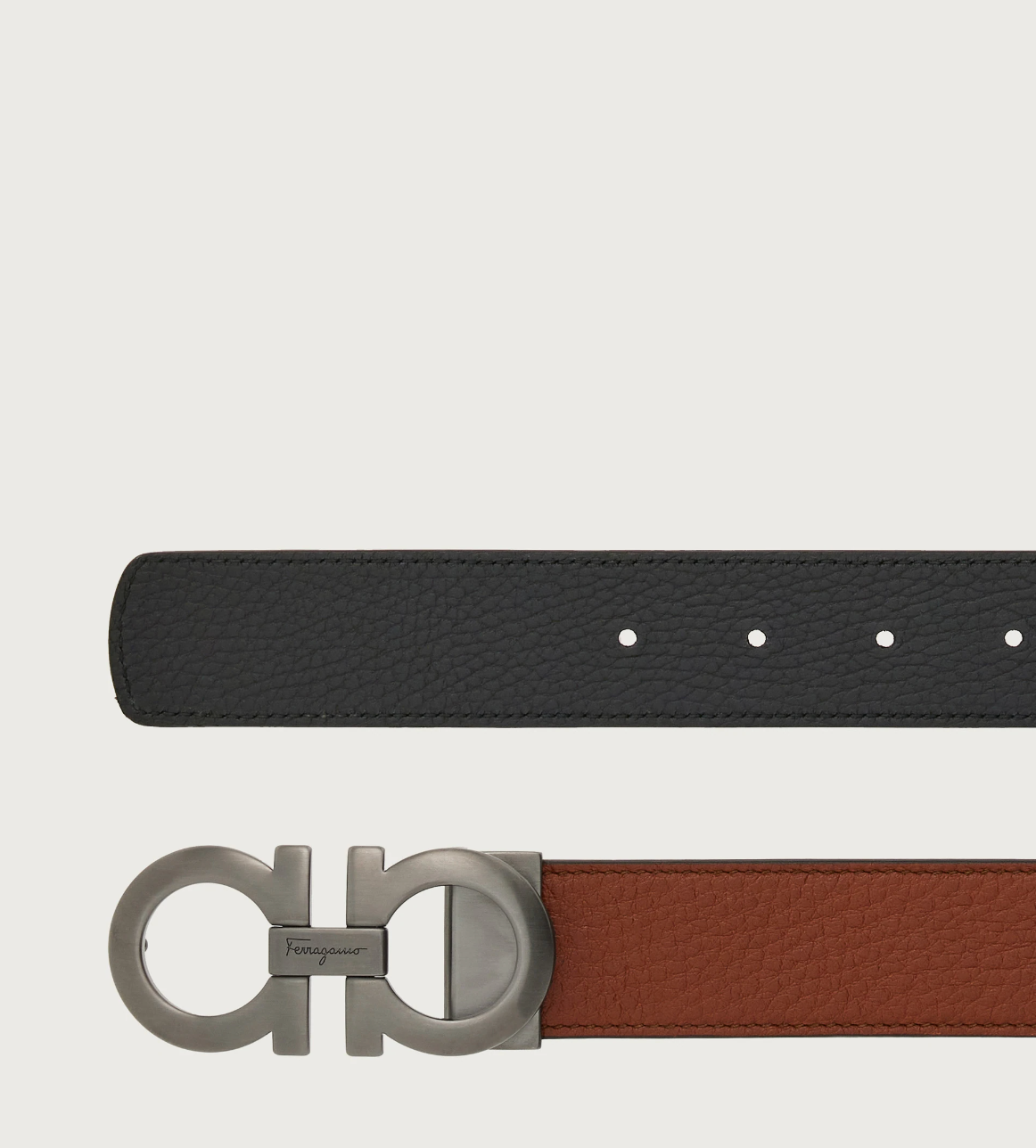  Thắt Lưng Nam Salvatore Ferragamo Gancini Belt 'Cappuccino' 