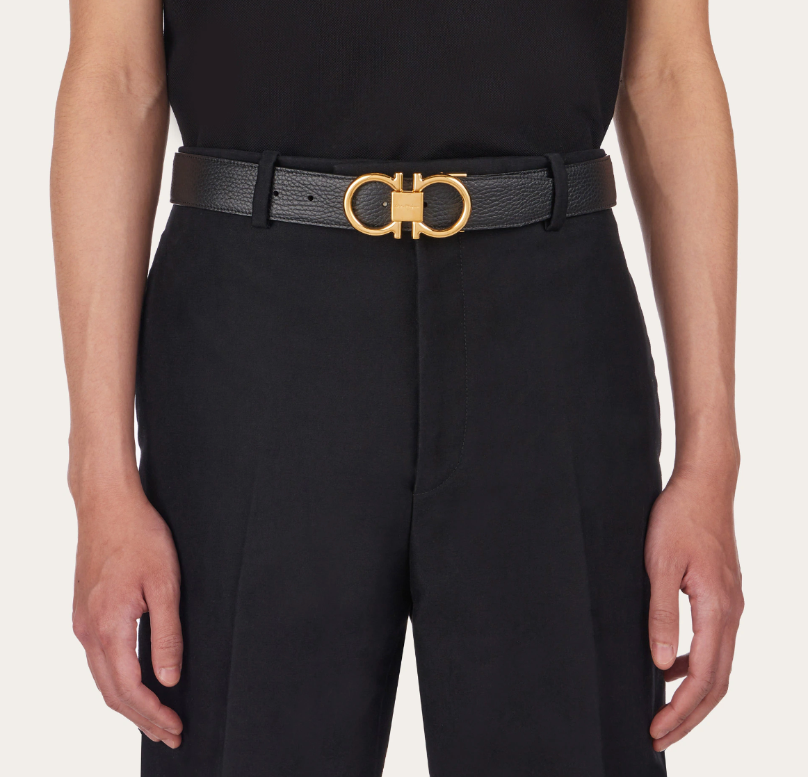  Thắt Lưng Nam Salvatore Ferragamo Gancini Belt 'Black' 