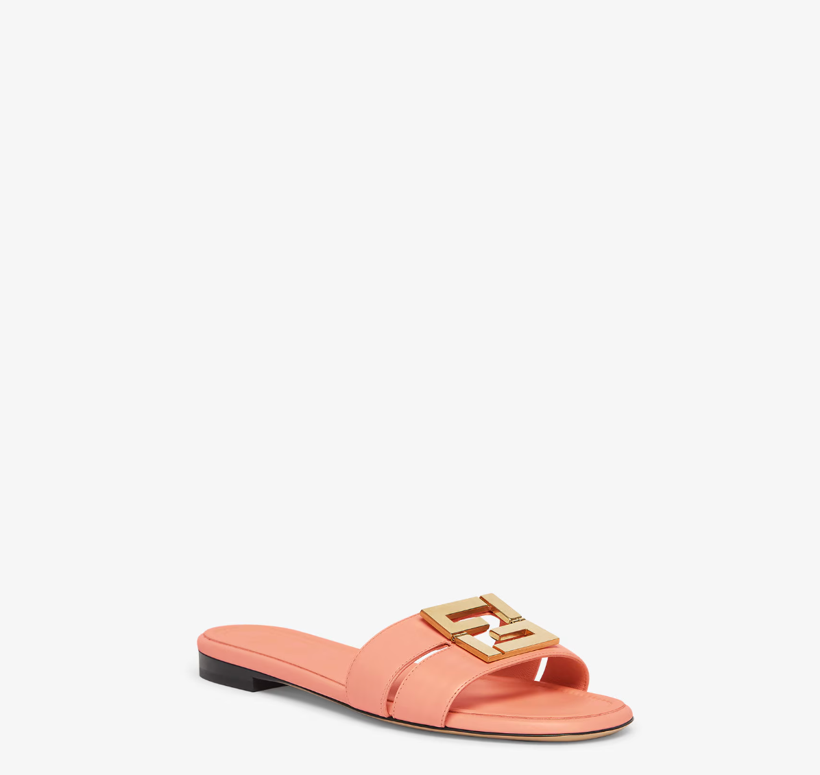  Dép Nữ Fendi Ffold Leather Sandals 'Pink' 