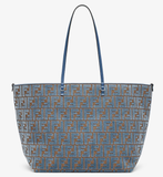  Túi Nữ Fendi Roll Large Jacquard Velvet Shopper 'Blue' 