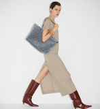  Túi Nữ Fendi Roll Large Jacquard Velvet Shopper 'Blue' 