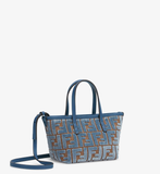  Túi Nữ Fendi Roll Mini Jacquard Velvet Mini Bag 'Blue' 