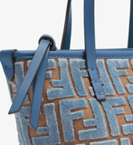  Túi Nữ Fendi Roll Mini Jacquard Velvet Mini Bag 'Blue' 
