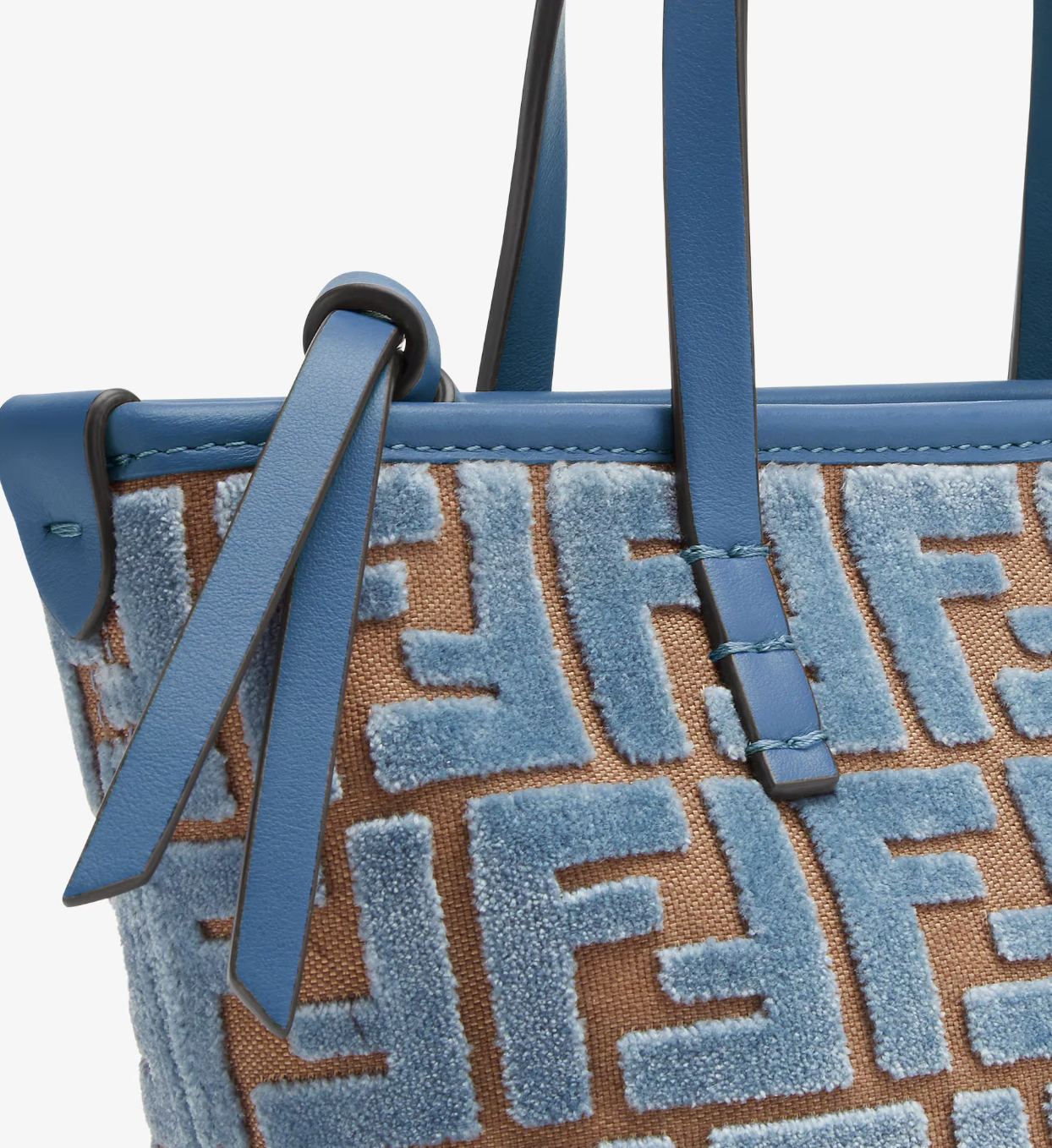  Túi Nữ Fendi Roll Mini Jacquard Velvet Mini Bag 'Blue' 