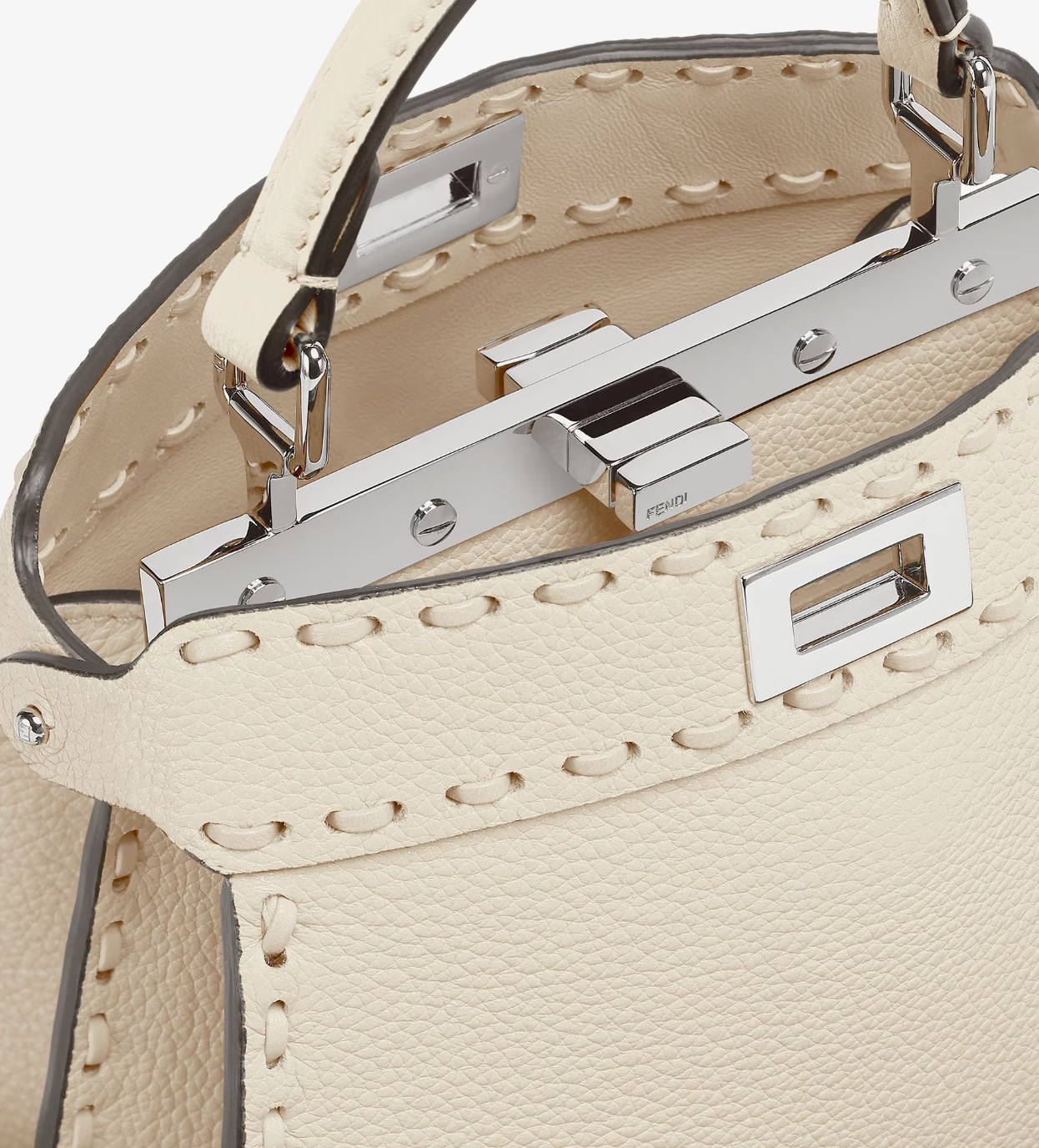  Túi Nữ Fendi Peekaboo ISeeU Petite Bag 'Beige' 