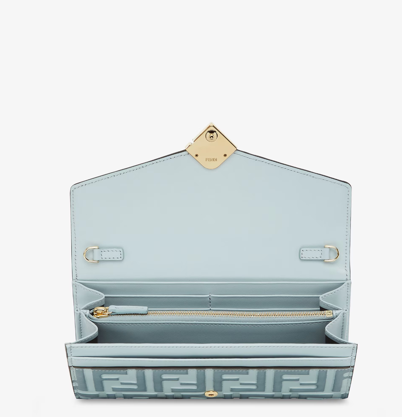  Ví Nữ Fendi FF Diamonds Continental Wallet 'Blue' 