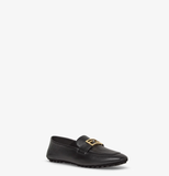  Giày Nữ Fendi Baguette Leather Loafers 'Black' 