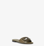  Dép Nữ Fendi Baguette Leather Slides 'Green' 
