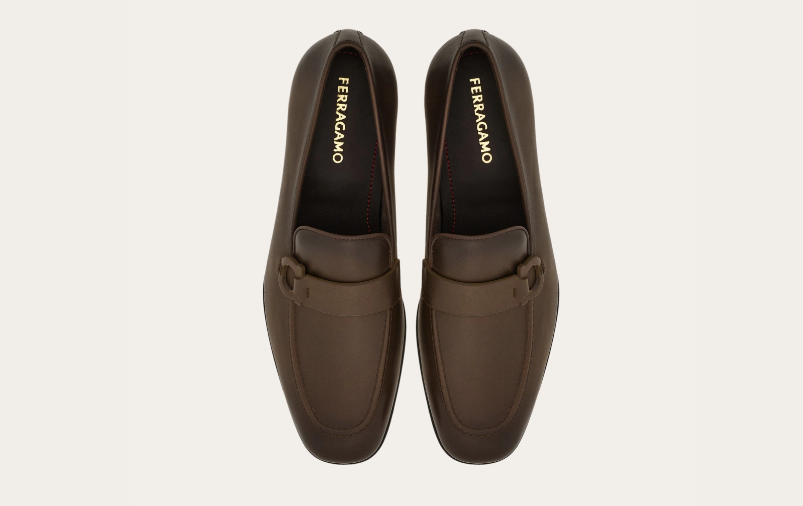  Giày Nam Salvatore Ferragamo Gancini Loafer 'Cement' 
