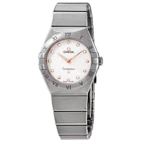  Đồng Hồ Nam OMEGA Constellation Manhattan Quartz Diamond Silver Dial 