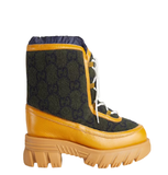  Giày Nam Gucci GG Ankle Boot GG Wool Leather 'Light Brown' 
