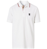  Áo Nam Burberry Icon Stripe Placket Cotton Piqué Polo Shirt 'White' 