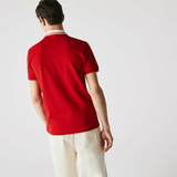  Áo Nam Lacoste Striped Collar Cotton Piqué Polo Shirt 'Red' 