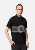  Áo Nam Versace Medusa Embroidered Polo Shirt 'Black' 