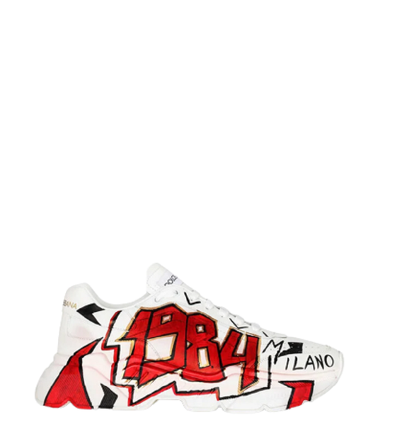  Giày Nam Dolce & Gabbana Hand Painted Calfskin Nappa Daymaster 'White' 