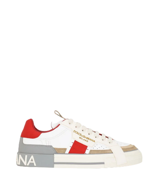  Giày Nam Dolce & Gabbana Calfskin Custom 2 Zero Contrasting Beige 