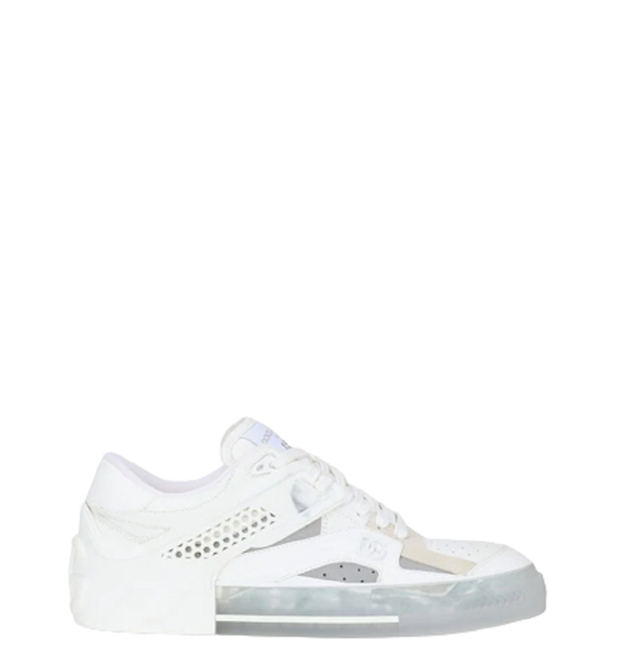  Giày Nam Dolce & Gabbana Mixed Material Custom 2 Zero 'White' 