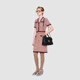  Túi Gucci Black Leather GG Marmont Small Top Handle Bag 