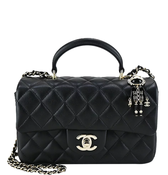  Túi Nữ Chanel Mini Flap Bag Handle 'Black' 