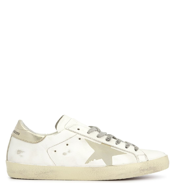  Giày Nam Golden Goose Super Star Upper Lasercut Flag Star Suede Toe Laminated Heel 'Grey' 