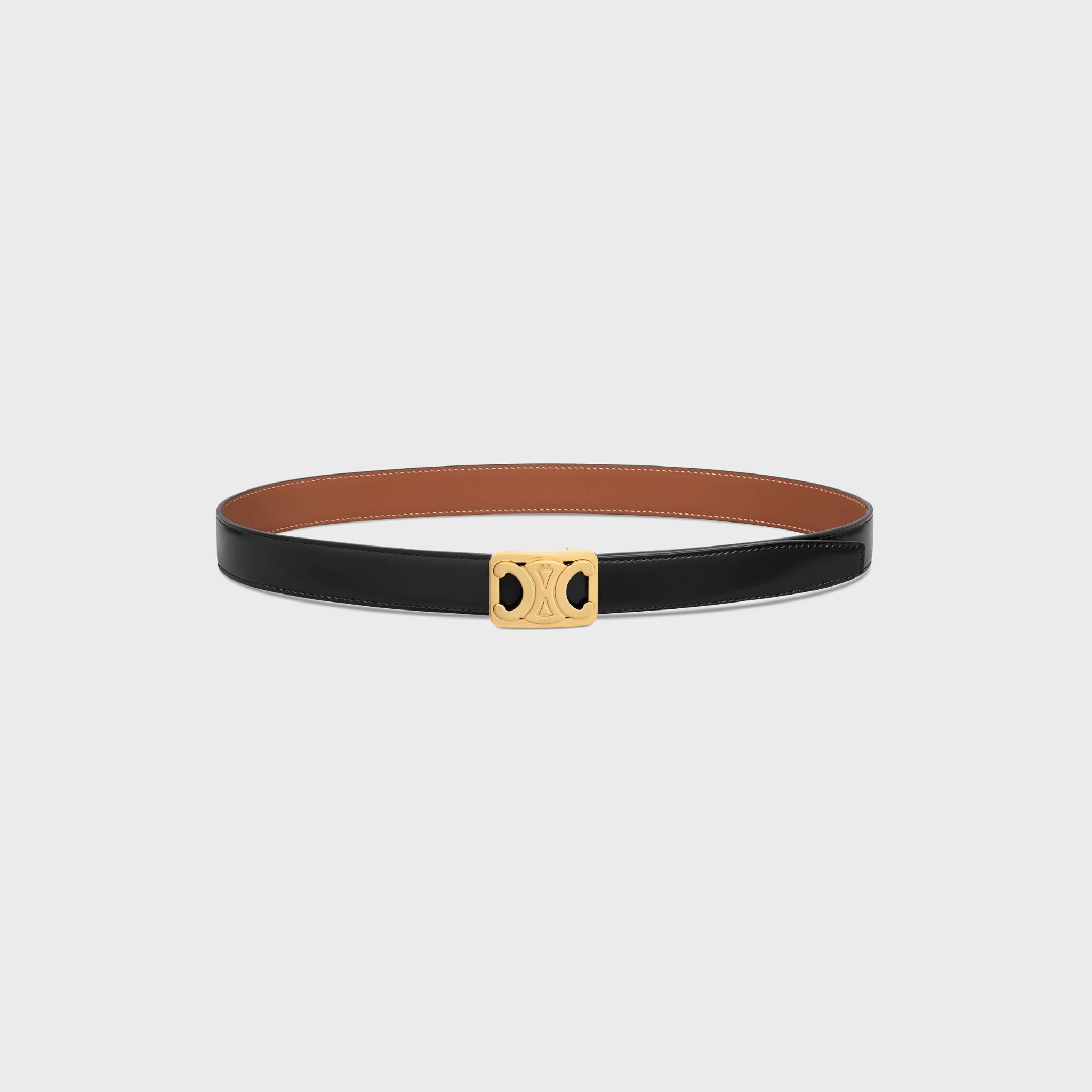  Thắt Lưng Nữ Celine Medium Reversible Framed Triomphe Belt 'Black' 