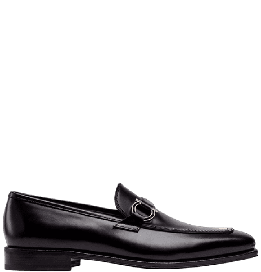 Giày Salvatore Ferragamo Nam Loafer With Gancini Ornament 'Black' 