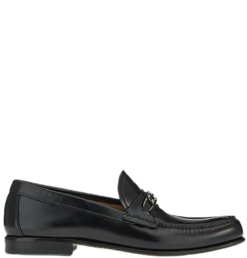  Giày Salvatore Ferragamo Nam Loafer With Gancini Ornament 'Black' 