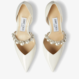  Giày Nữ Jimmy Choo Leather Pointed Pumps Pearl 'Latte Patent' 