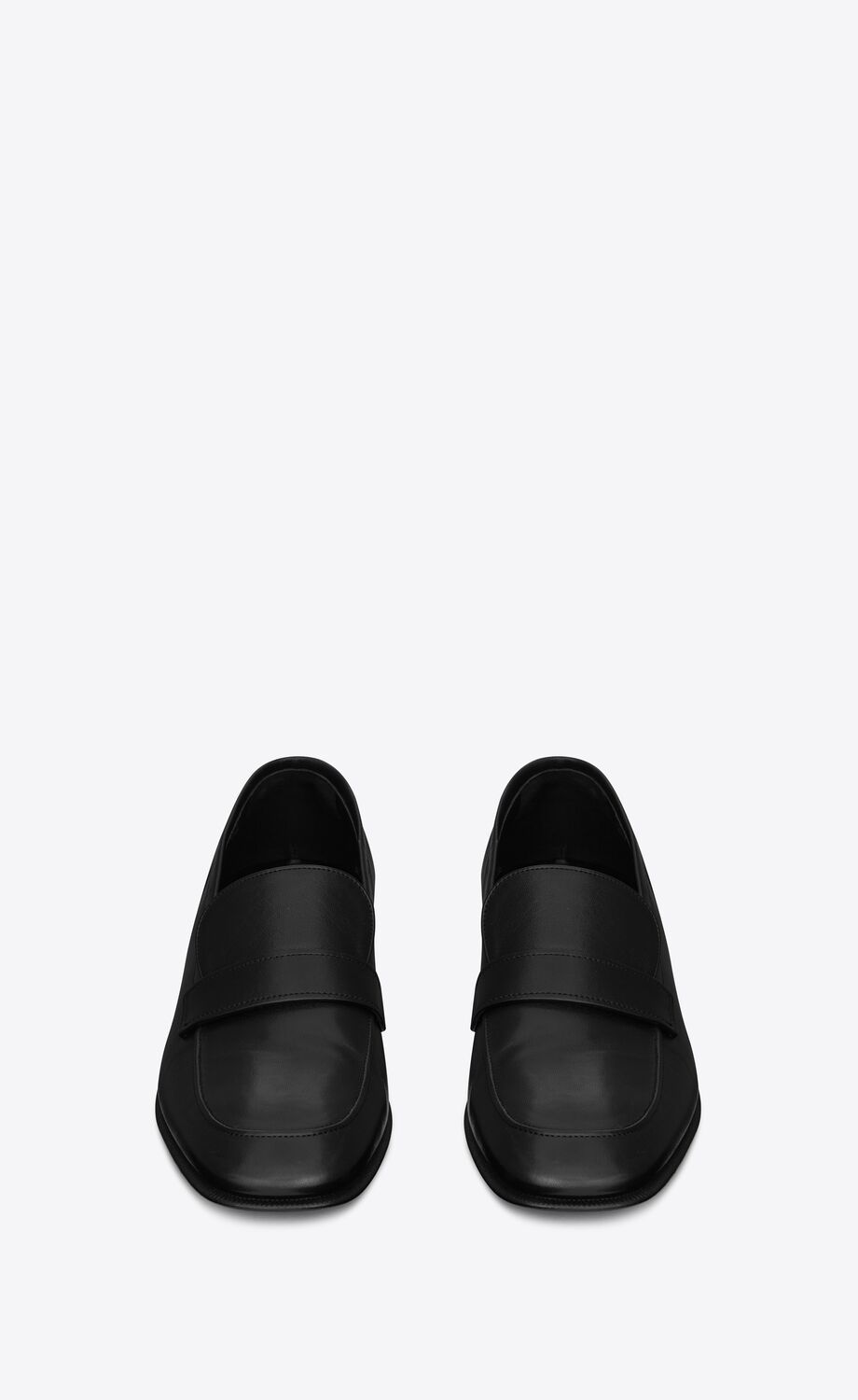  Giày Nam Saint Laurent Solferino Penny Slippers In Smooth Leather 'Noir' 