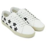  Giày Nam Saint Laurent Black Star California Sneakers 'White' 