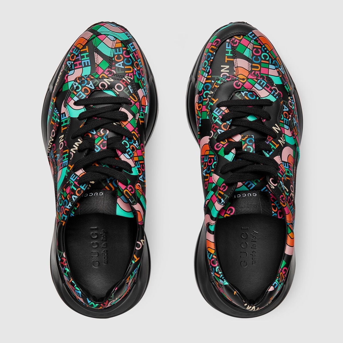  Giày Nam The North Face x Gucci Rhyton Sneaker 'Black' 