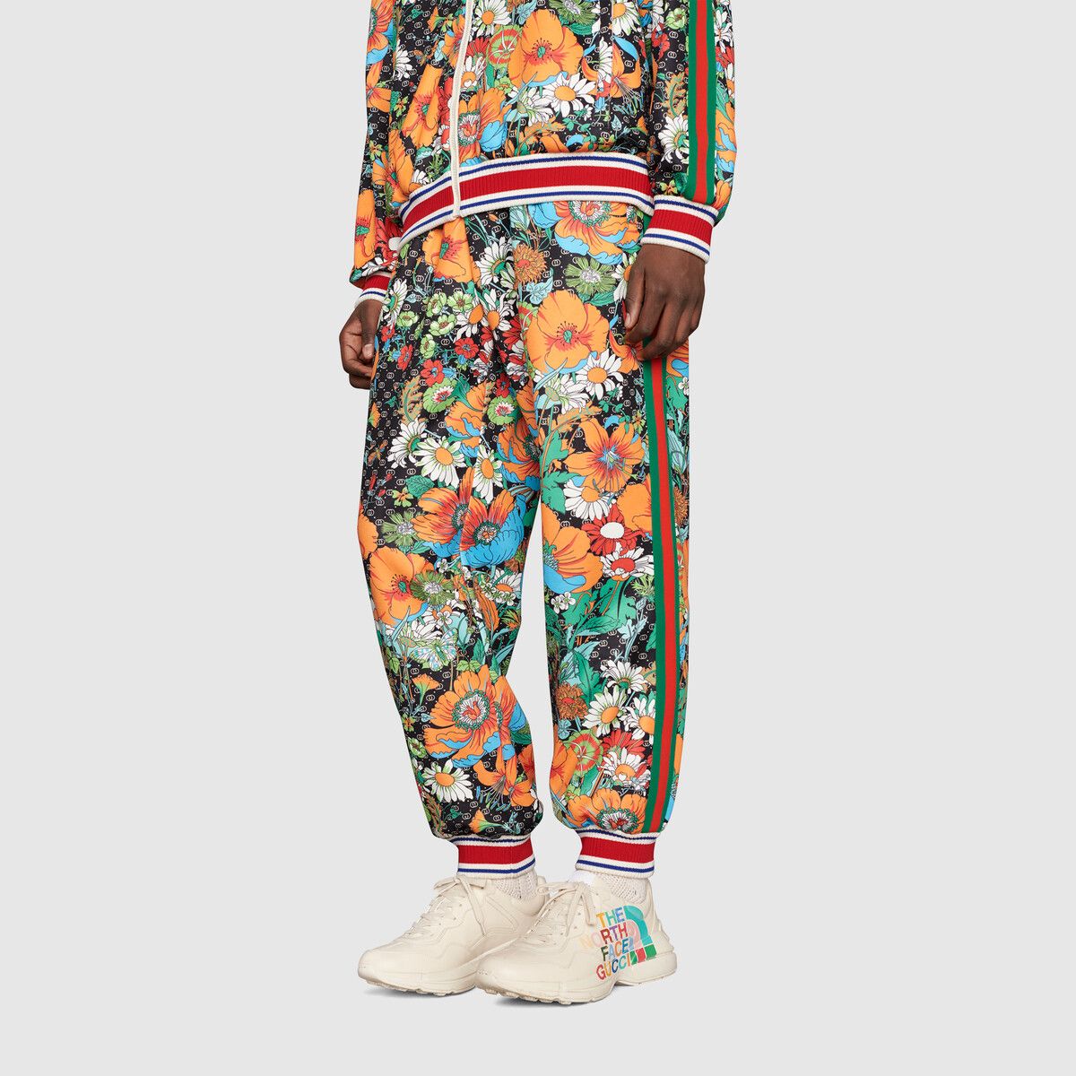  Giày Nam The North Face X Gucci Rhyton Sneaker 'Ivory' 