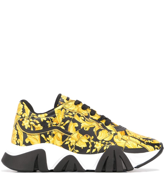  Giày Nam Versace Chain Sneakers In 'Black Yellow' 