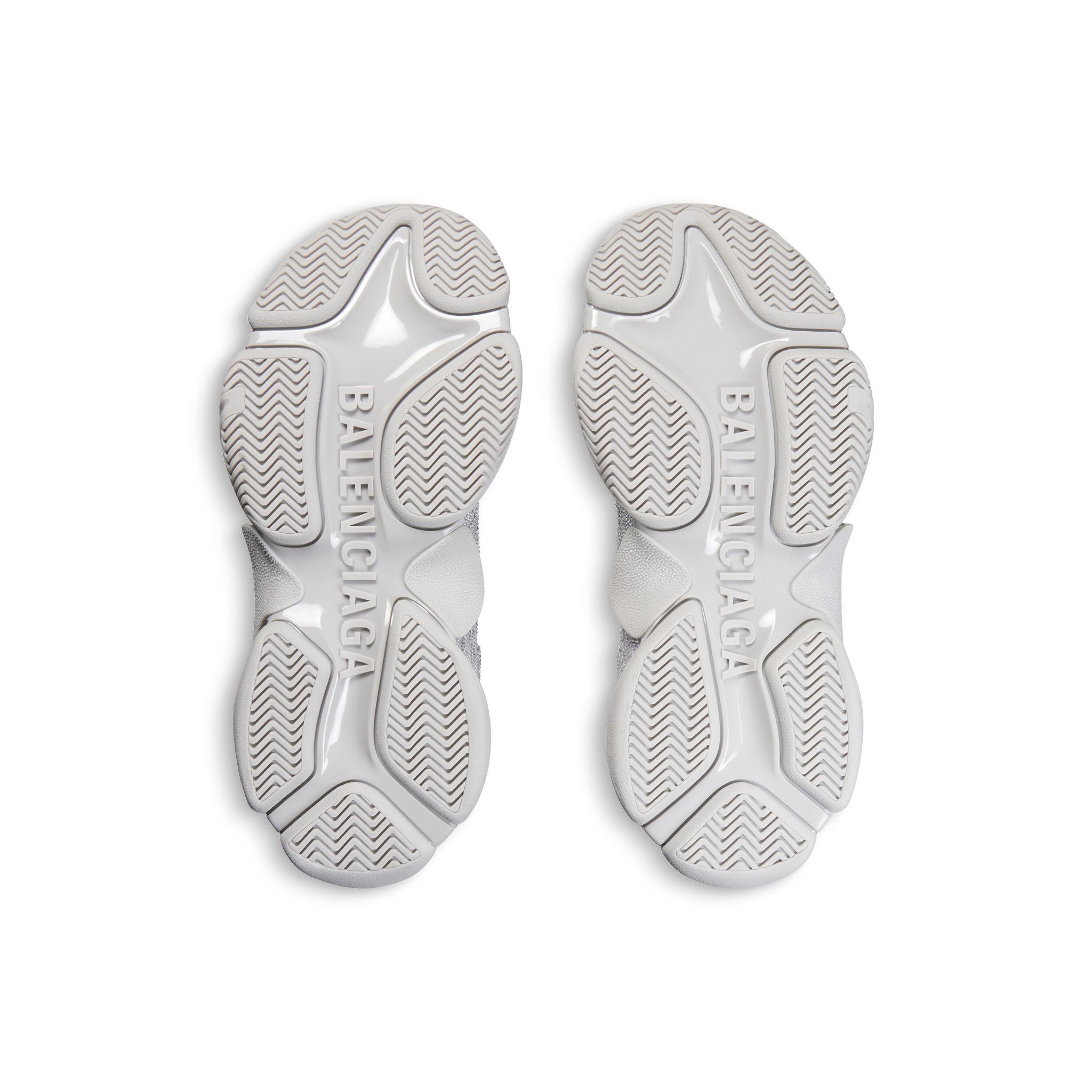  Giày Nữ Balenciaga Triple S Trainers With Rhinestones 'Grey' 