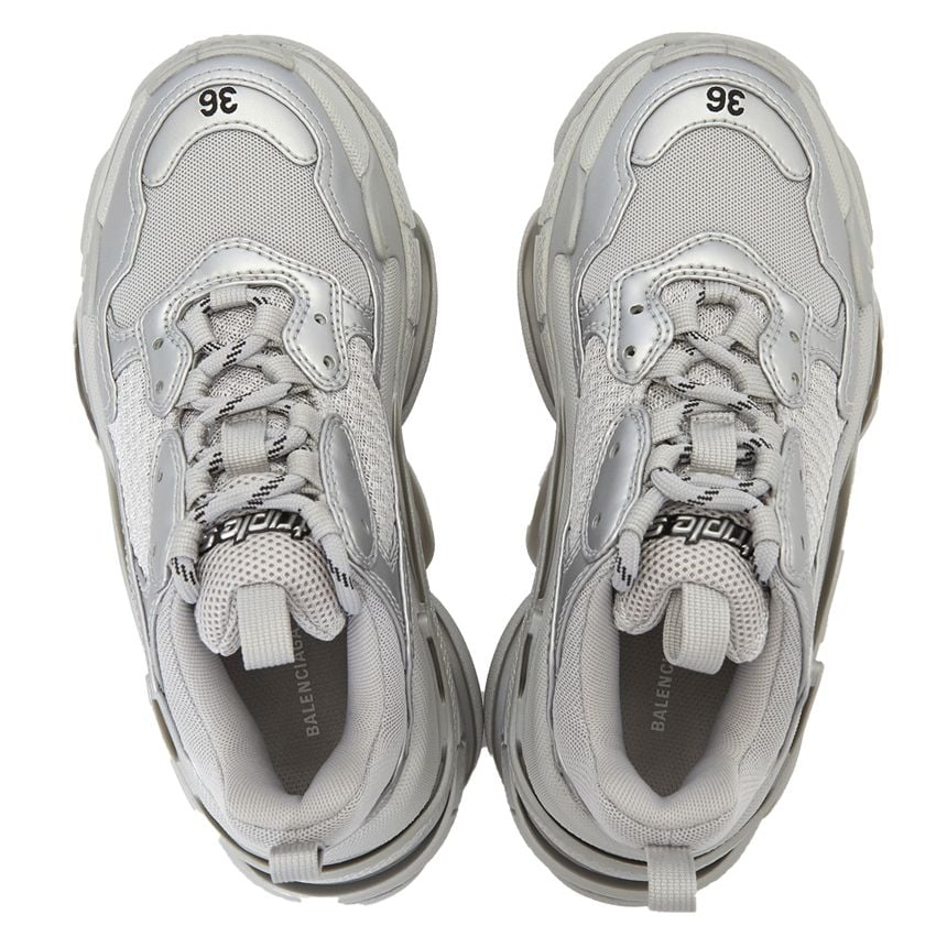  Giày Nữ Balenciaga Triple S Trainer Sneakers 'Silver' 