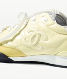  Giày Nữ Chanel Trainers Calfskin 'Light Yellow White' 