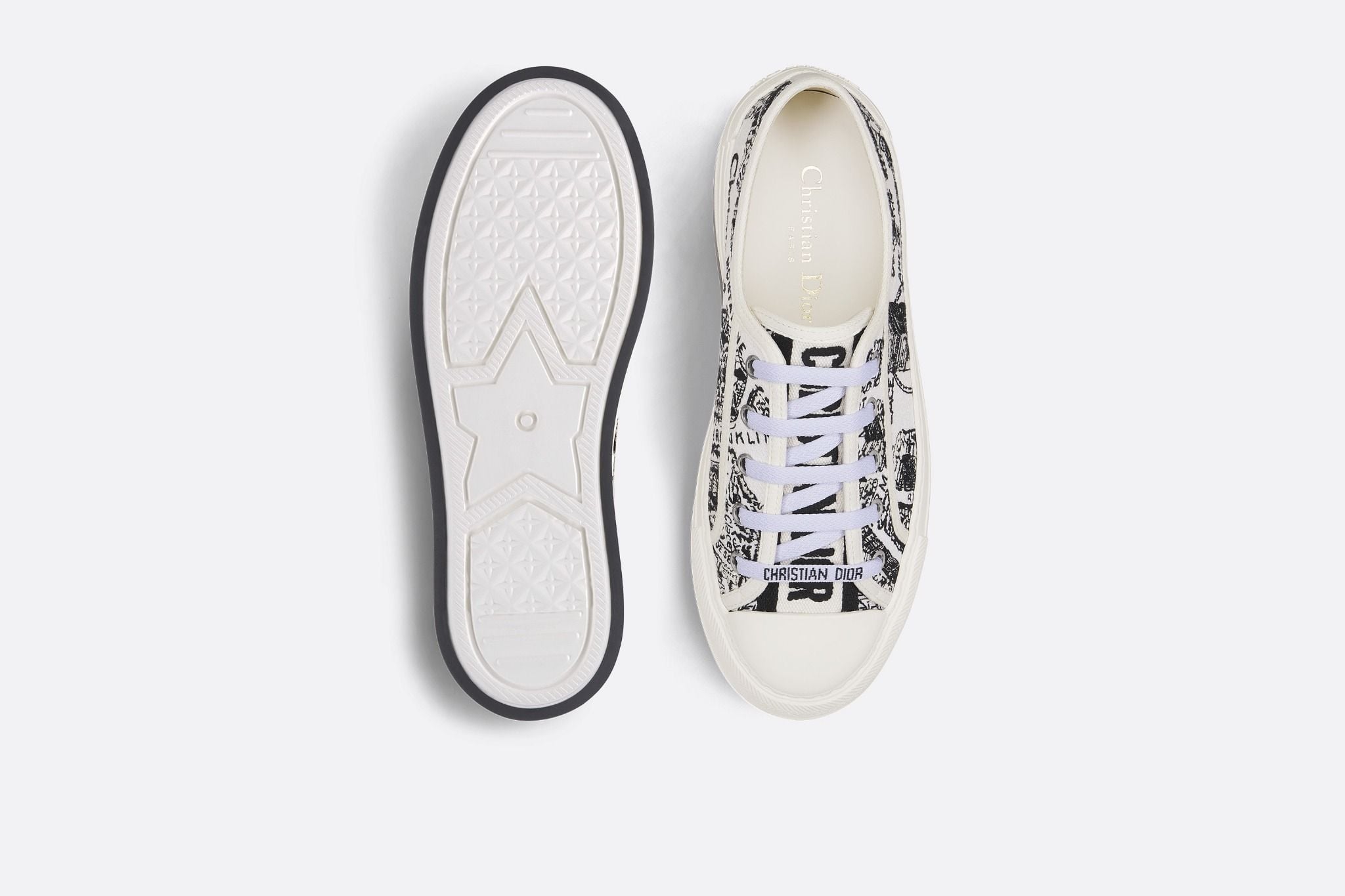 Giày Nữ Dior Walk'N'Dior Platform Sneaker 'White Black' KCK385KPYS15W