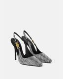  Giày Nữ Versace Crystal Medusa '95 Pumps 'Silver' 