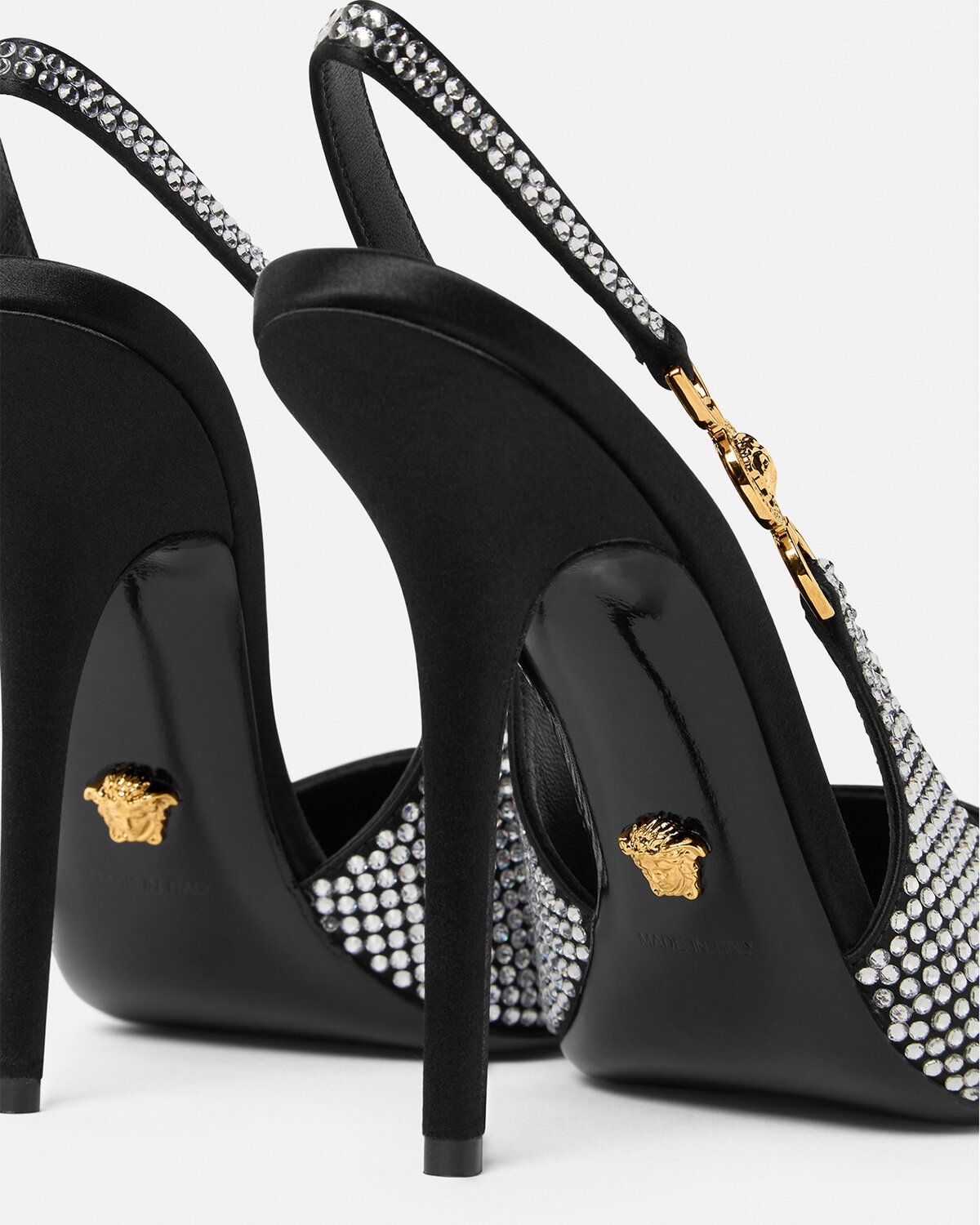  Giày Nữ Versace Crystal Medusa '95 Pumps 'Silver' 